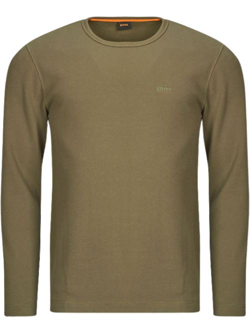 T-shirt manica lunga a nido d'ape Boss Orange | 50520725342